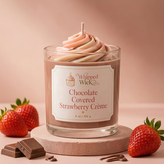 Chocolate Covered Strawberry Crème Candle | Dessert Candle