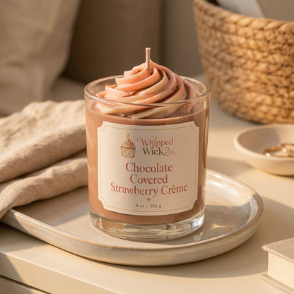 Chocolate Covered Strawberry Crème Candle | Dessert Candle