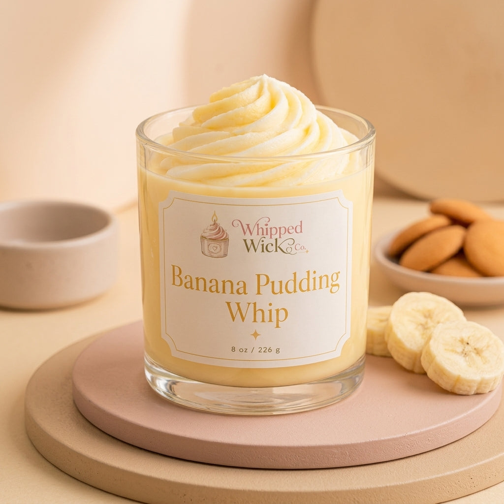 Banana Pudding Whip Candle | Banana Dessert Candle