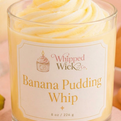 Banana Pudding Whip Candle | Banana Dessert Candle