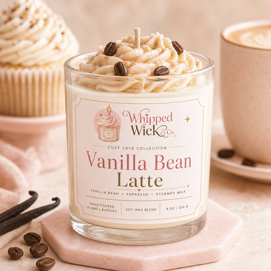 Vanilla Bean Latte Candle | Whipped Wick Co.
