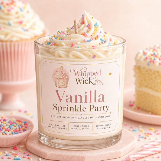 Vanilla Sprinkle Candle | Whipped Wick Co.