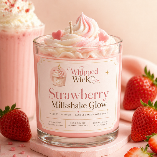 Strawberry Milkshake Candle | Whipped Wick Co.