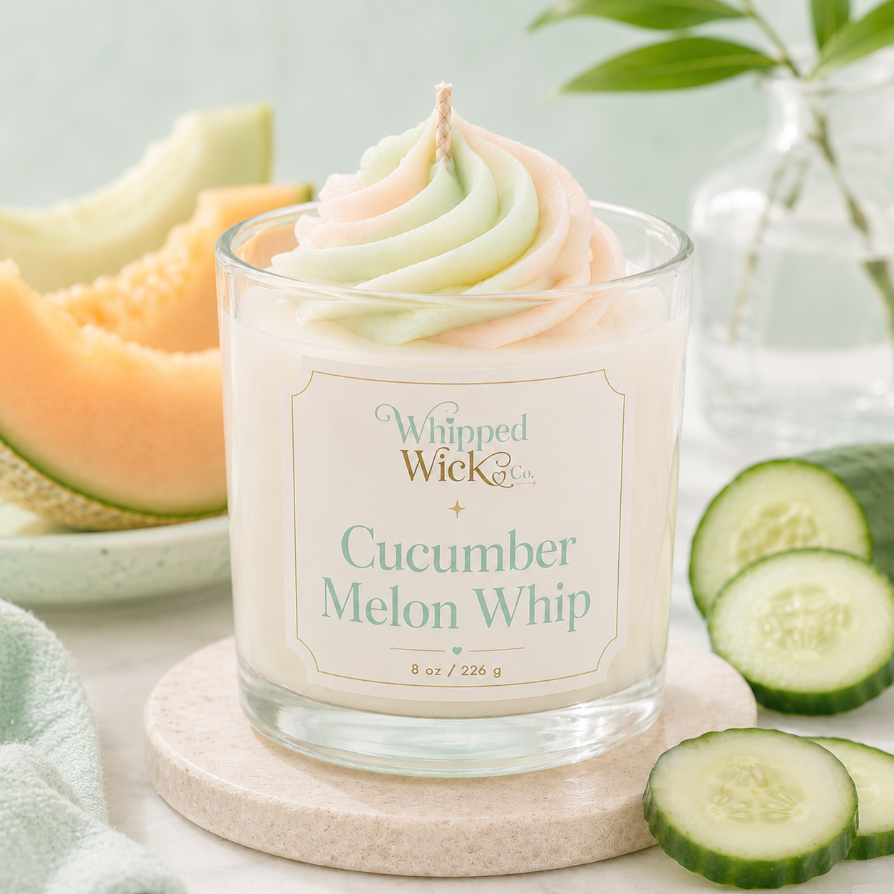 Cucumber Melon Whip Whipped Candle