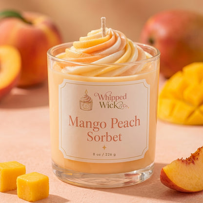 Mango Peach Sorbet Candle | Fruity Summer Candle