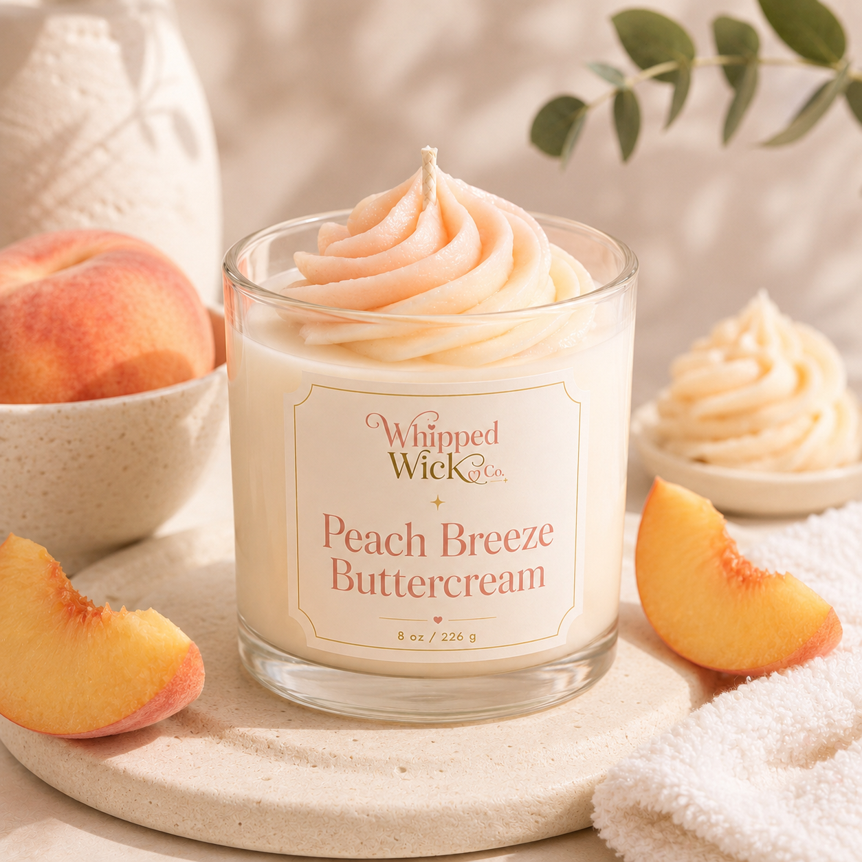 Peach Breeze Buttercream Whipped Candle