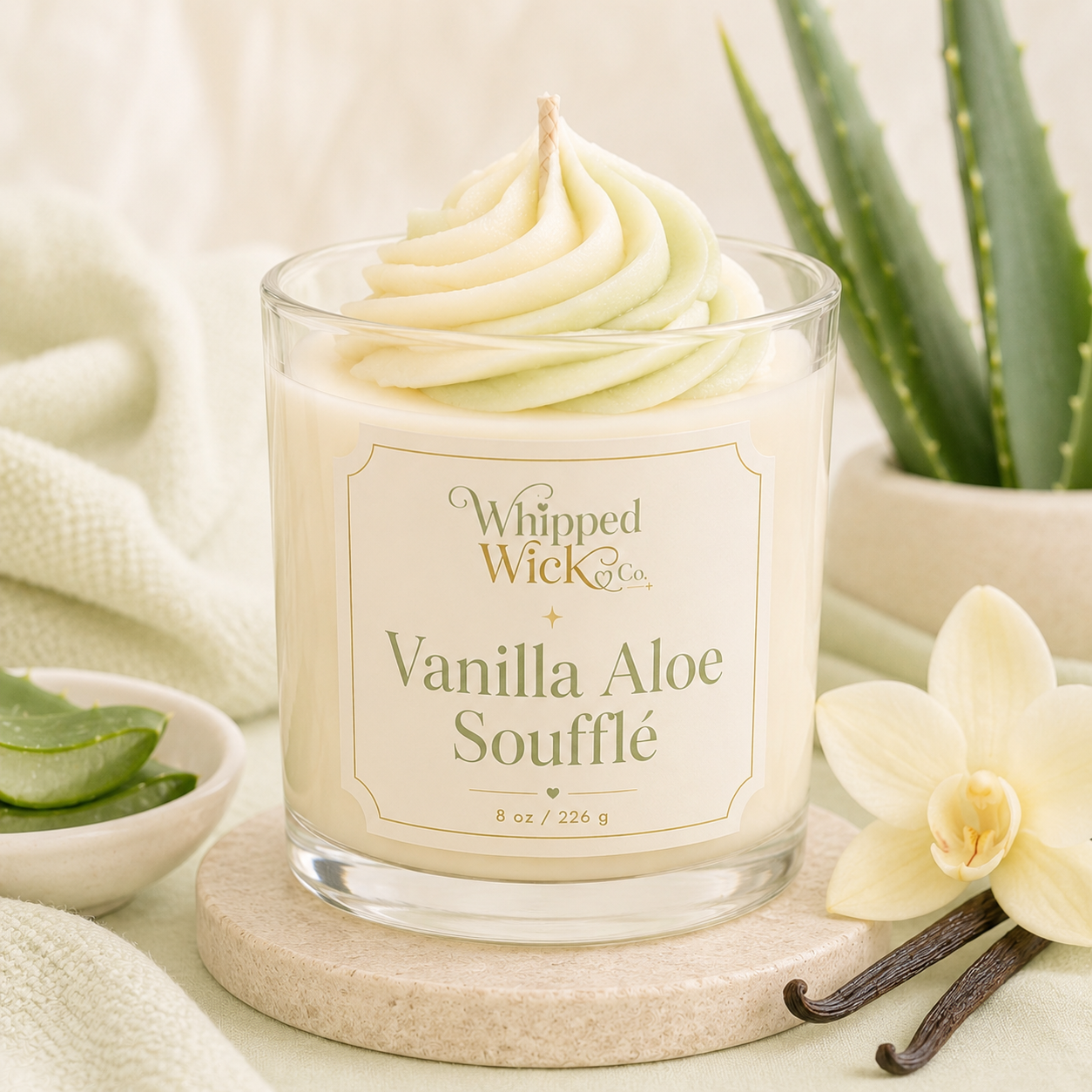 Vanilla Aloe Soufflé Whipped Candle