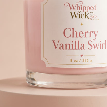 Cherry Vanilla Swirl Candle | Sweet Cherry Vanilla Candle