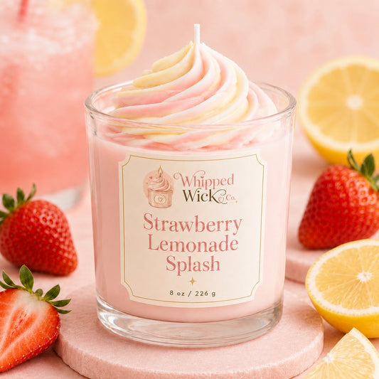 Strawberry Lemonade Candle | Strawberry Vanilla Summer Candle