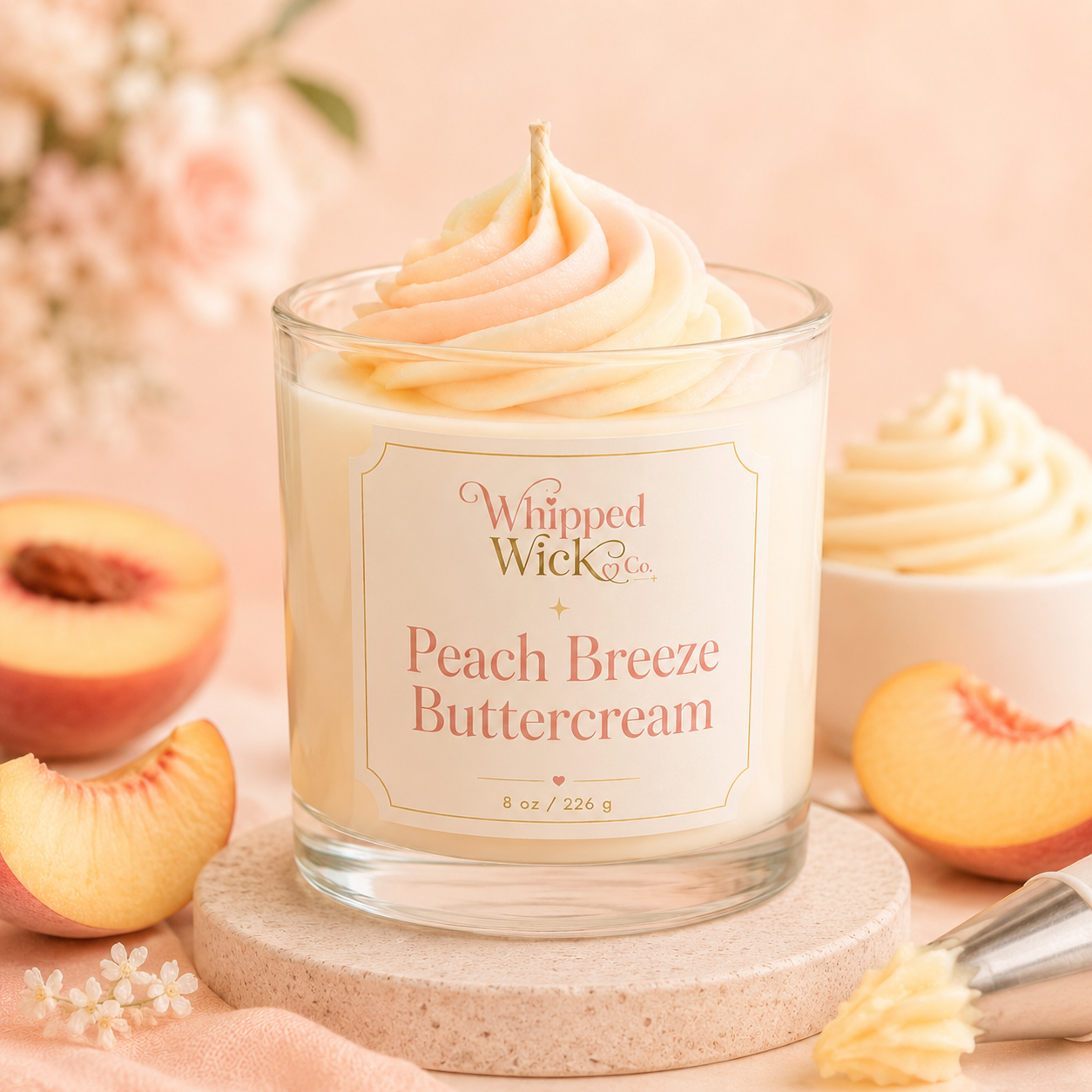 Peach Breeze Buttercream Whipped Candle