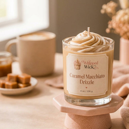 Caramel Macchiato Drizzle Candle | Whipped Wick Co.