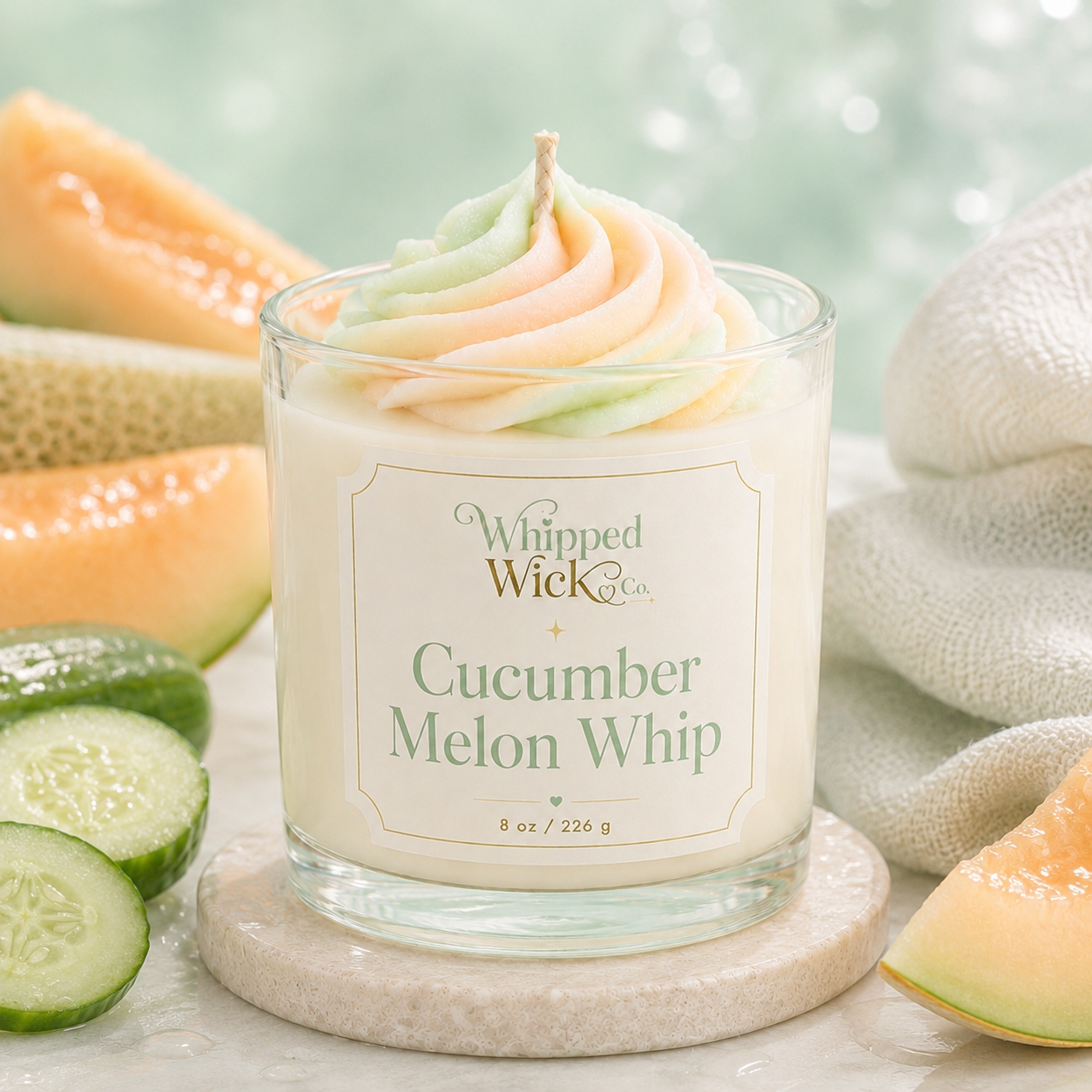 Cucumber Melon Whip Whipped Candle