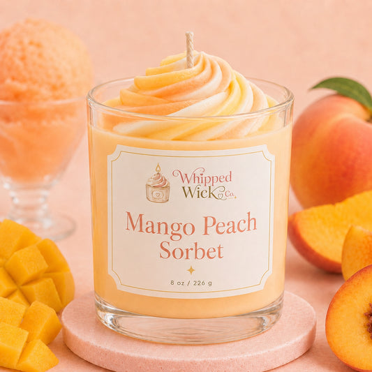 Mango Peach Sorbet Candle | Fruity Summer Candle