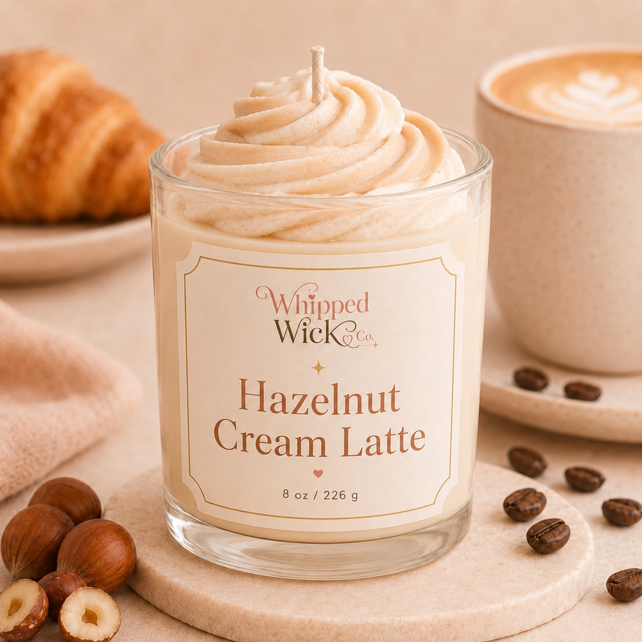 Hazelnut Cream Latte Candle | Cozy Coffee Candle
