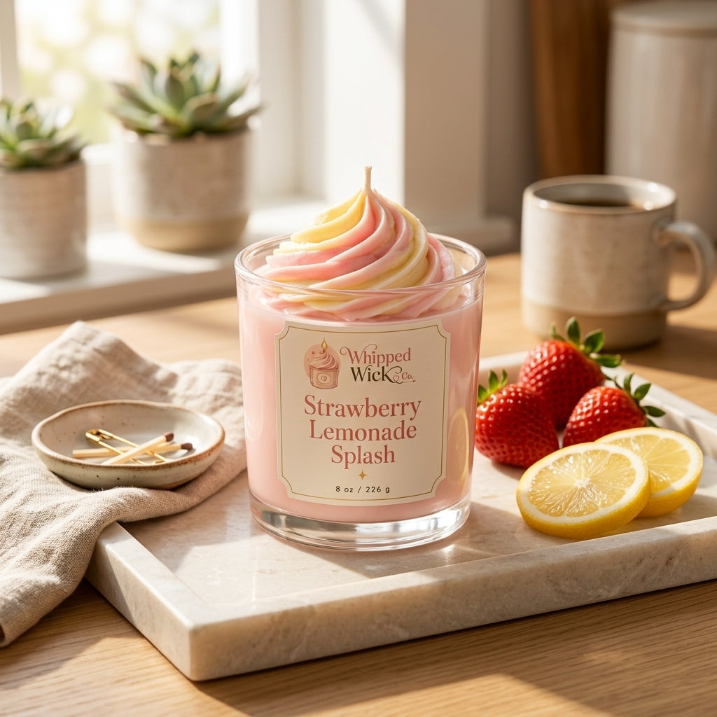 Strawberry Lemonade Candle | Strawberry Vanilla Summer Candle