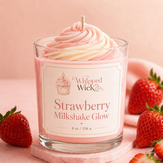 Strawberry Milkshake Candle | Whipped Wick Co.
