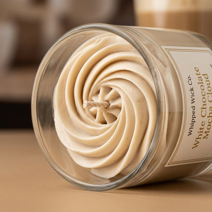 White Chocolate Mocha Cloud Candle | Coffee Dessert Candle