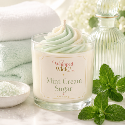 Mint Cream Sugar Whipped Candle
