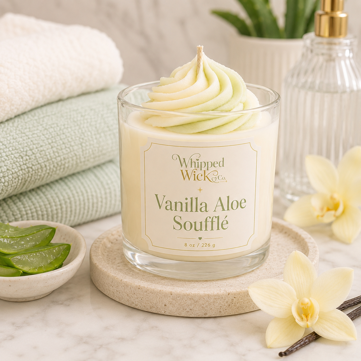 Vanilla Aloe Soufflé Whipped Candle