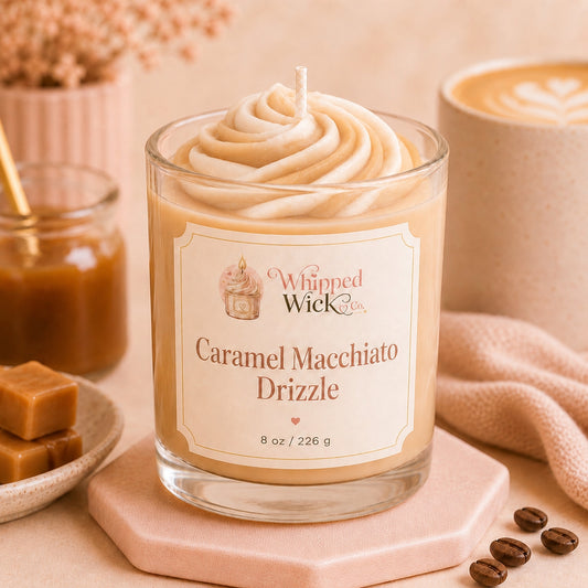 Caramel Macchiato Drizzle Candle | Whipped Wick Co.