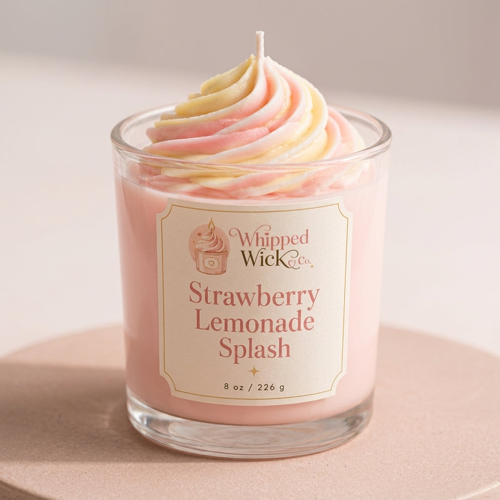 Strawberry Lemonade Candle | Strawberry Vanilla Summer Candle