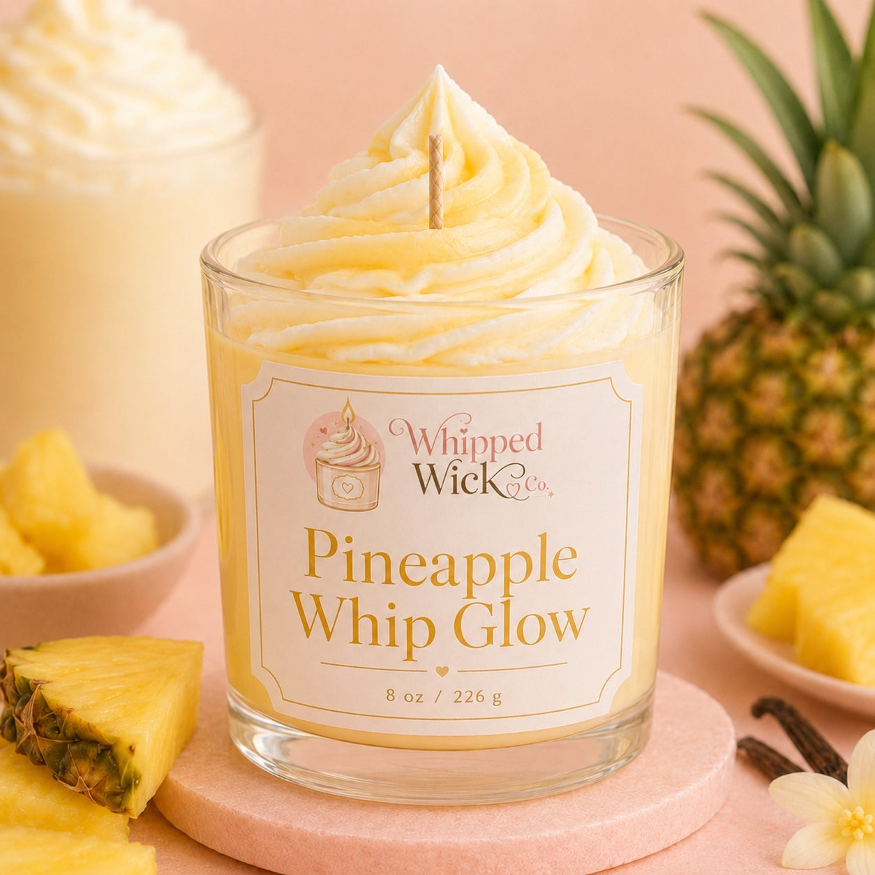 Pineapple Whip Glow Candle | Tropical Summer Candle