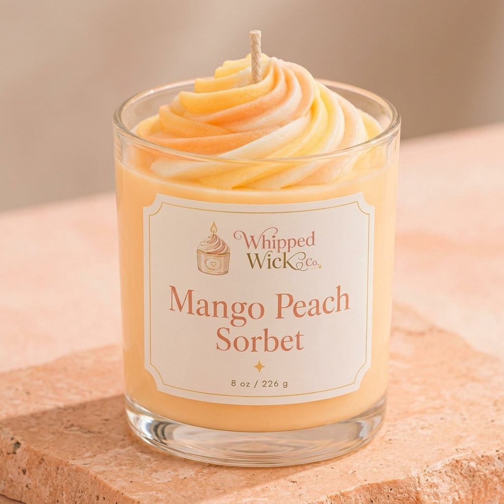 Mango Peach Sorbet Candle | Fruity Summer Candle