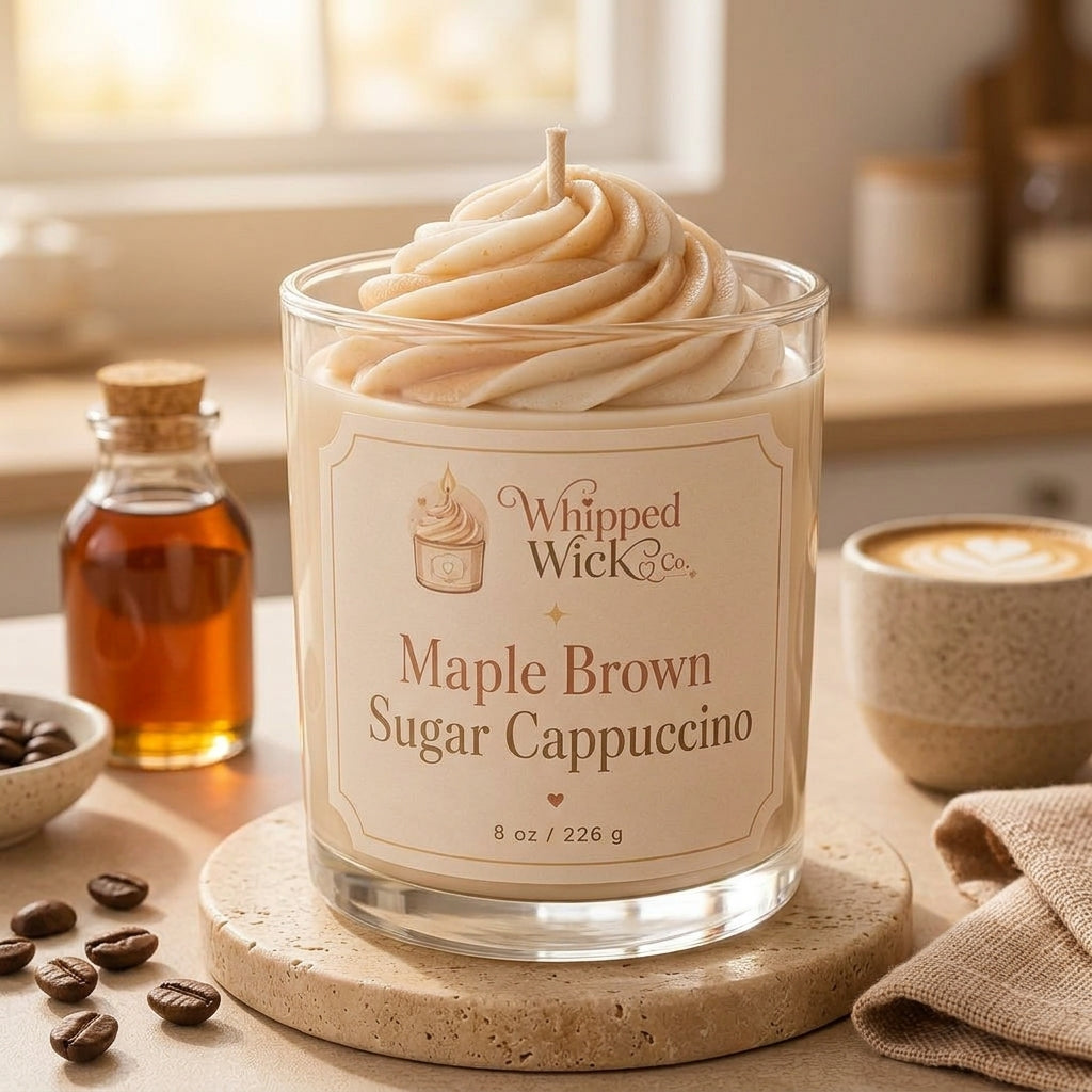 Maple Brown Sugar Cappuccino Candle | Cozy Café Candle