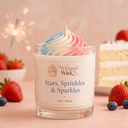 LIMITED EDITION Stars Sprinkles & Sparkles Candle | Vanilla Cake Summer Candle