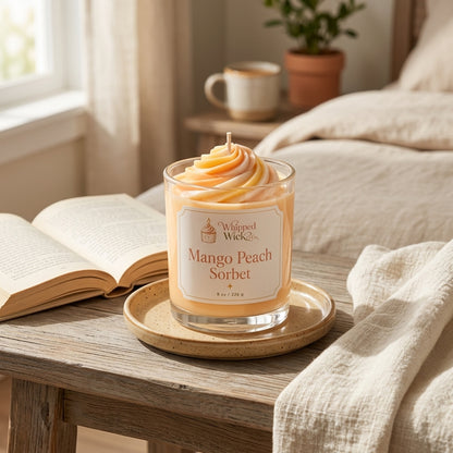 Mango Peach Sorbet Candle | Fruity Summer Candle